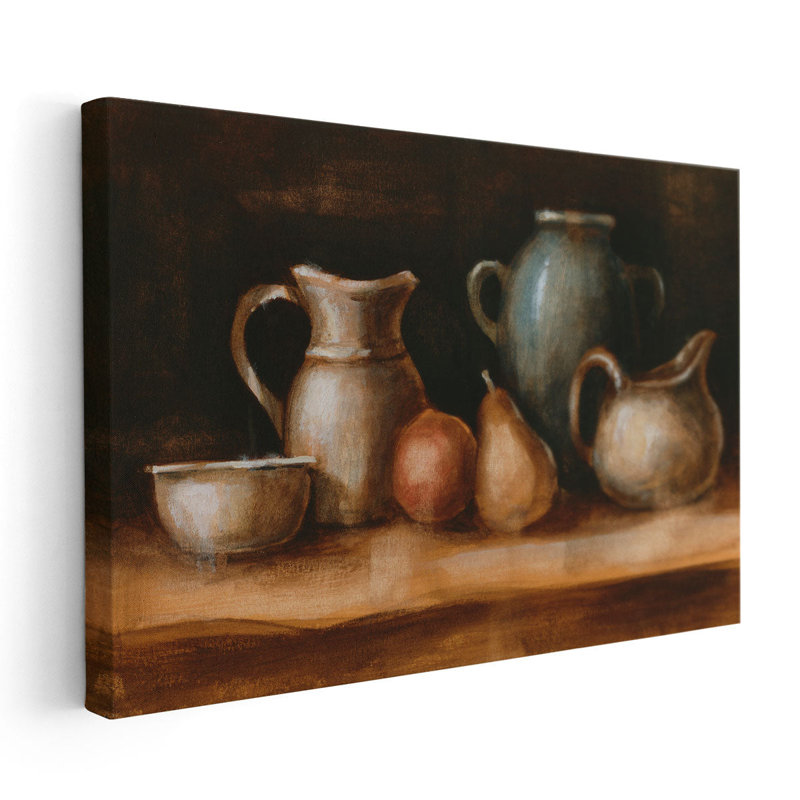 Faïence et fruit I - reproduction d'art sur toile, H 20 po x l 30 po