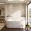 Baignoire tourbillon en acrylique 61 po pour 2 personnes, 16 jets avec chauffage et lumières DEL 61 po