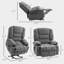 Fauteuil inclinable à massage vibrateur et chauffant en polyester contemporain