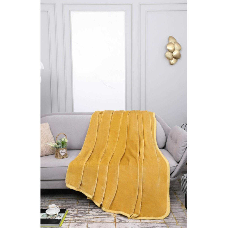 Cody Throw, W150cm x L200cm, Mustard