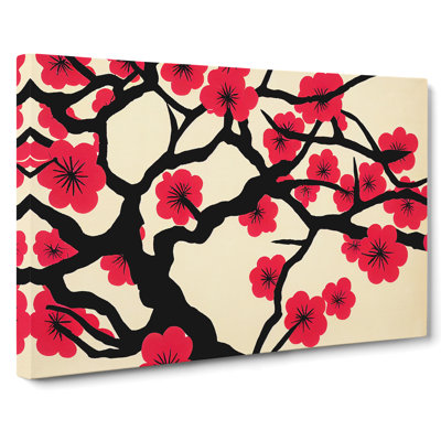 Eye Catching Cherry Blossom Tree Flowers - Wrapped Canvas