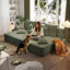 Ensemble de chaise longue surdimensionnée 2 pièces-1348638565