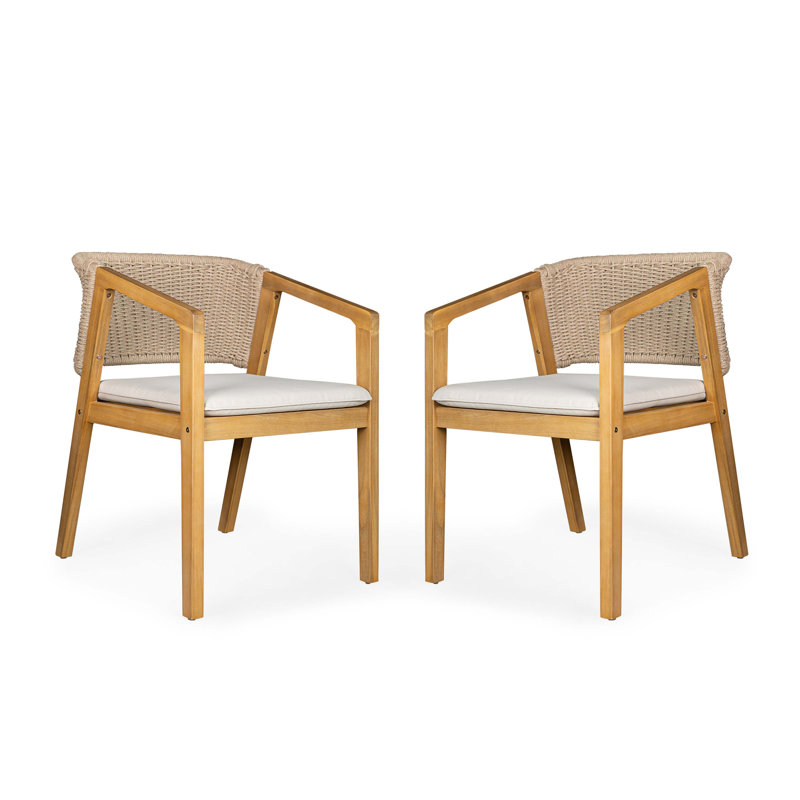 Ensemble de 2 chaises de salle à manger pour patio, jardin