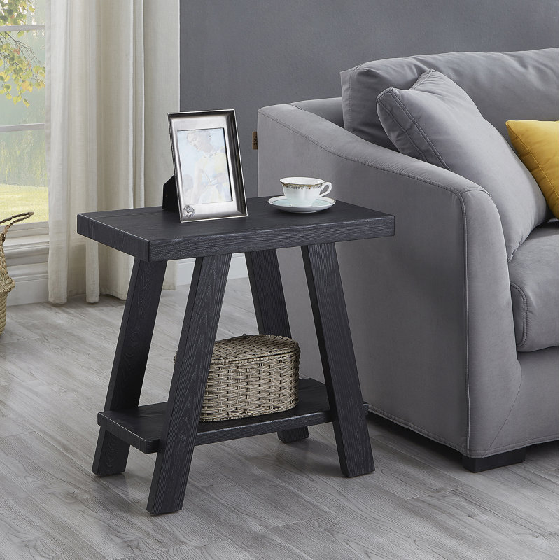Table de bout Athens, Noir, H 22 po x l 14 po x P 23,5 po, Noir