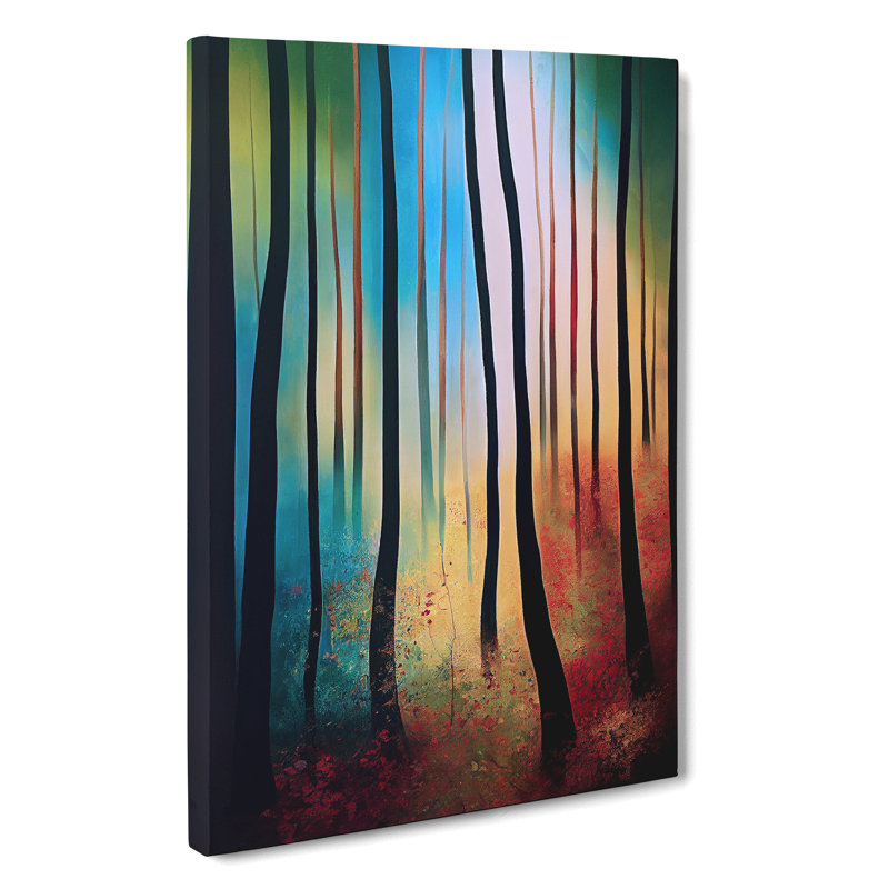 Vibrant Forest No.3 - Wall Art, 50cm H x 35cm W, Wrapped Canvas, No Matte
