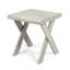 Charmante table d'appoint en bois d'acacia pour les espaces extérieurs, rehaussant l'ambiance et la fonctionnalité