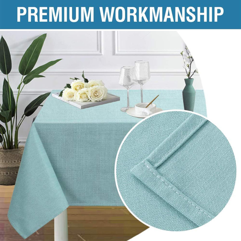 Les nappes de qualité supérieure en lin texturé sont imperméables et résistantes aux éclaboussures pour la nappe du buffet de salle à manger.