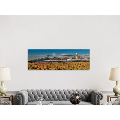 Grand Tetons Panorama by OLena Art - Wrapped Canvas Panoramic Gallery-Wrapped Canvas Giclée
