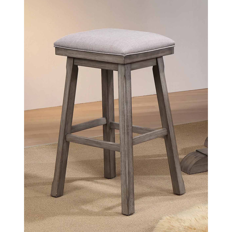 Camacho Upholstered Linen Counter Stool, Bar Stool (30" Seat Height)
