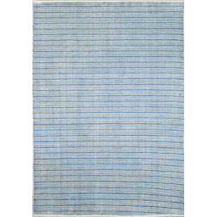 Fuller Handmade Hand Loomed Wool Ivory/Azure Rug