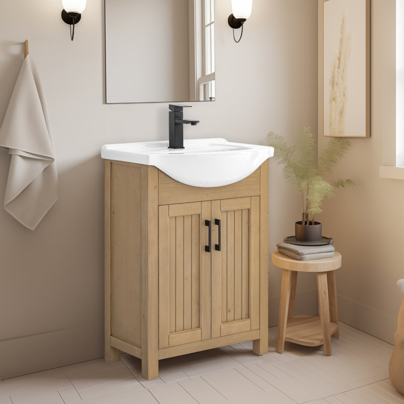 Ensemble de meuble-lavabo simple l 24 po Boesch, Essence de sapin