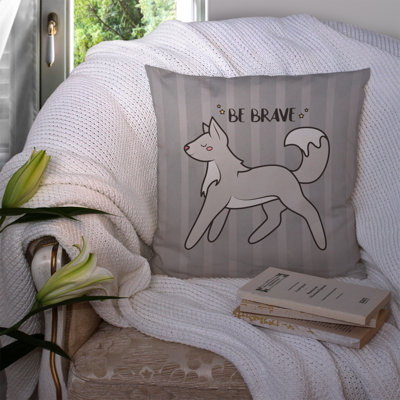 Coussin décoratif intérieur/extérieur loup