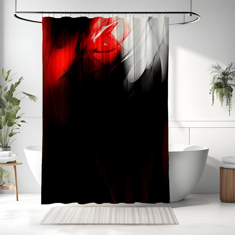 Beverlin Abstract Shower Curtain, 72"H x 70"W