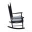 Chaise berçante en bois noir sans passe-partout-1739136781