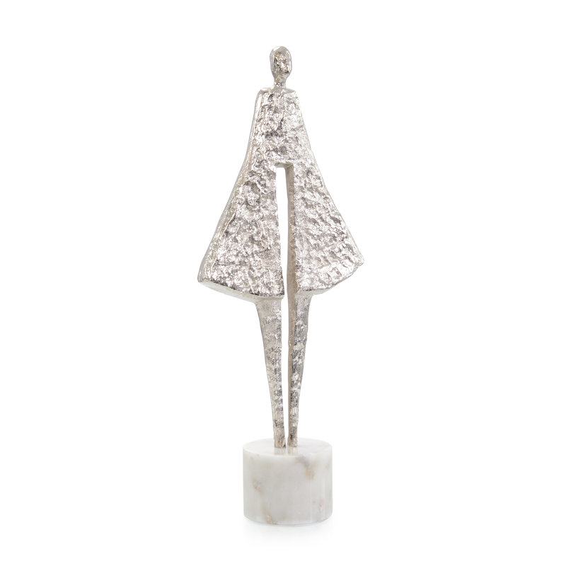 Candid Silhouette Sculpture On Marble, Nickel