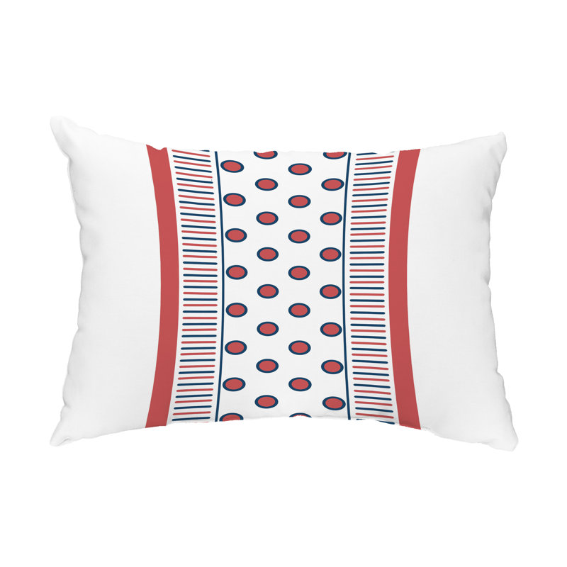  Housse et insert de coussin rectangulaire d'extérieur à rayures centrales, Orange