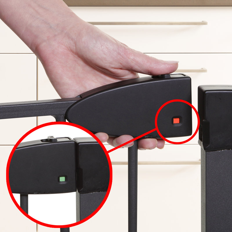 Black Metal Auto-Close Pressure Mounted Safety Gate