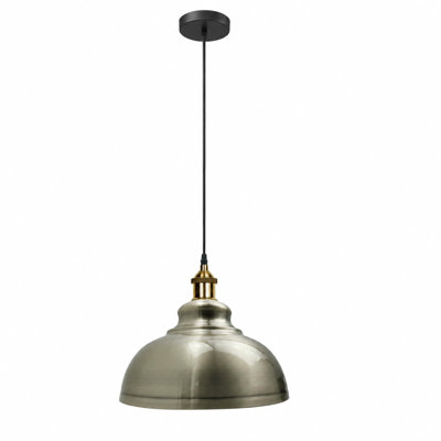 Curvy Metal Pendant Light with E26 Holder