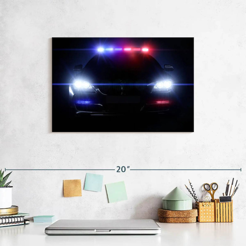 Mehar Police Car, 8" H x 12" W