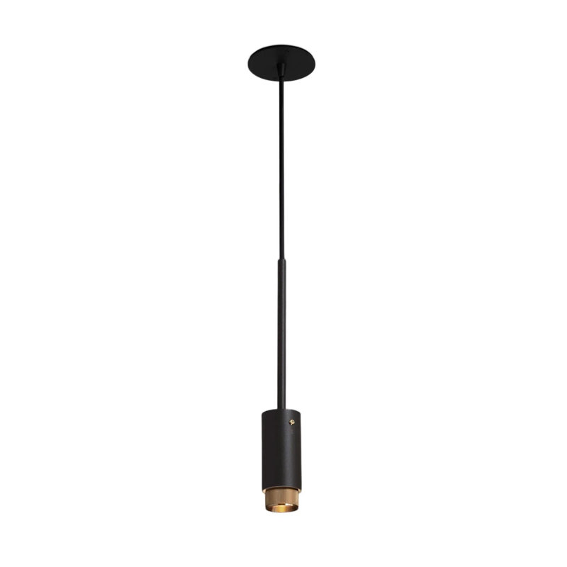 Luminaire suspendu / linéaire d'échappement, Laiton, Graphite