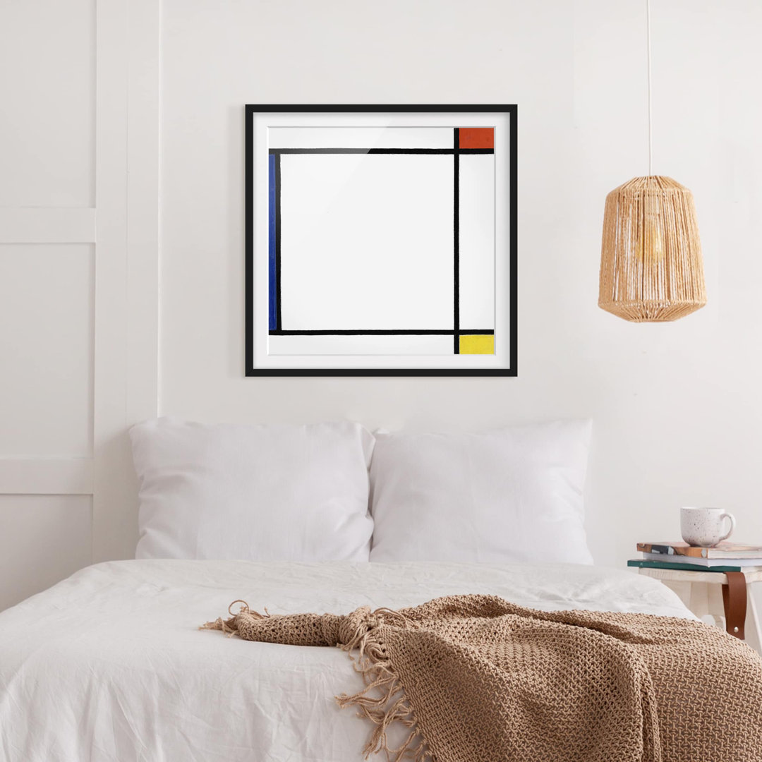 Gerahmter Fotodruck Composition III von Piet Mondrian