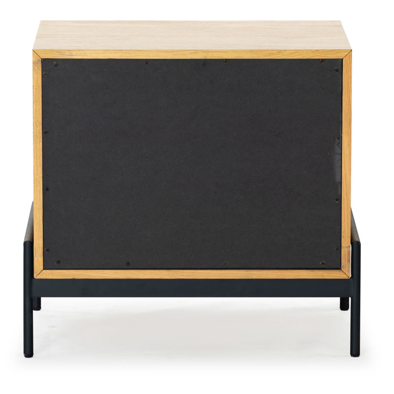 Chandri 2 - Drawer Nightstand, Natural/Black