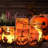 Halloween Flickering Candles With Pumpkin, Spider Web Decals, Orange Glass Battery Operated Flameless LED Candles With Remote, Real Wax Candles Set Of 3 For Horror Spooky Decorations