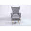 Chaise d'appoint rembourrée avec coussins capitonnés et repose-pieds-404086521