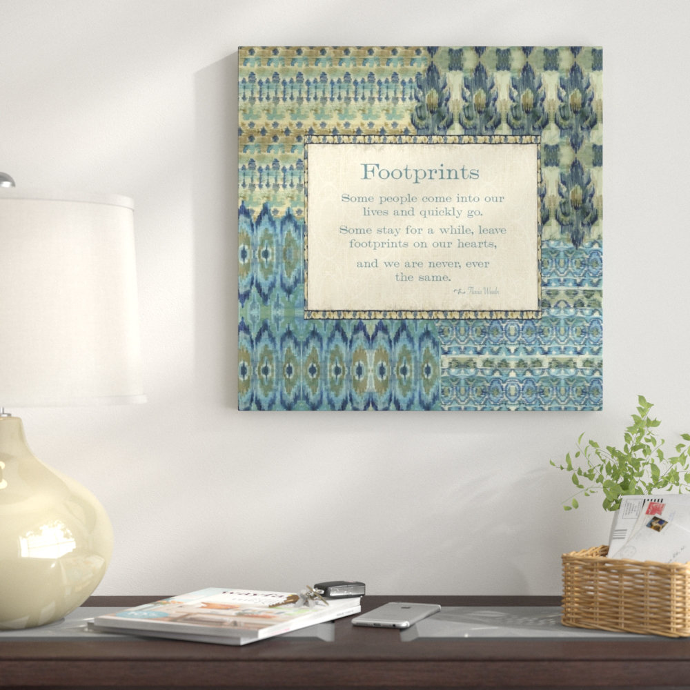 East Urban Home Mirage IV Words Blue - Wrapped Canvas Textual Art Print ...