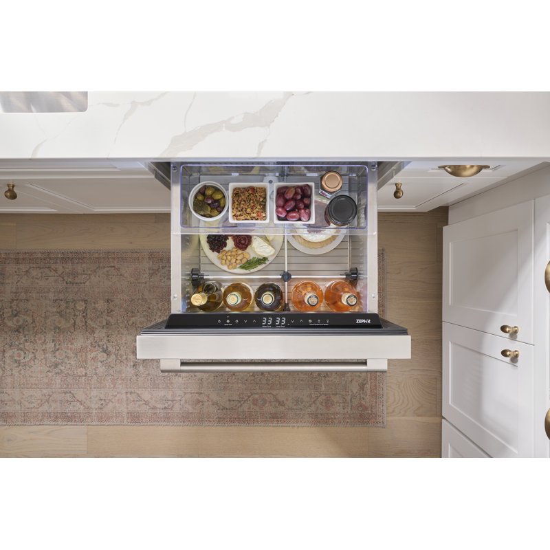 Zephyr Presrv 24" Stainless Steel Built-In Dual Zone Refrigerator Drawers