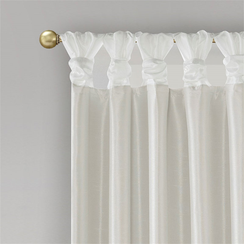 Panneau de rideau de fenêtre occultant Twist Tab (seulement 1 panneau PC), Blanc, L 50 po x L 84 po