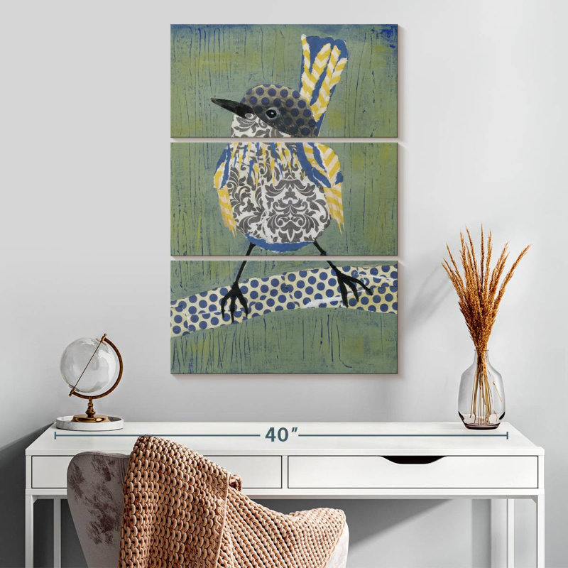 Brampt Patchwork Wren I, 32" H x 20" W