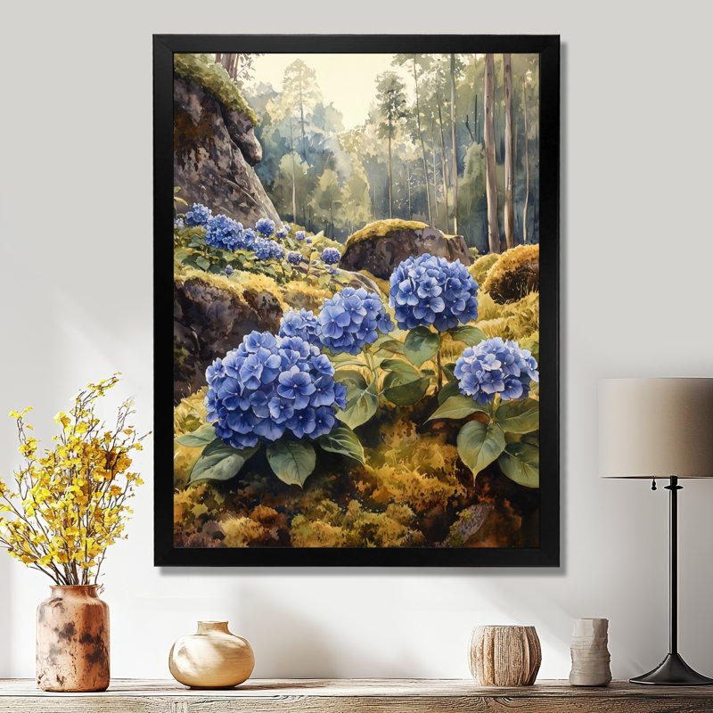 Francine - impressions sur toile florales, H 44 po x l 34 po, Noir, noir, noir, noir, Reproduction encadrée d'une seule photo
