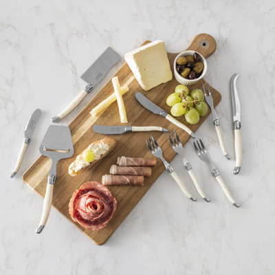 Ensemble de 14 pièces de charcuterie avec plateau de service en bois French Home