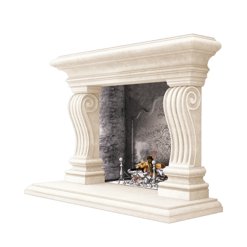 San Lazzaro Fireplace Surround, Smooth Beige