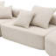 Canapé modulaire surdimensionné Boneless, ensemble de canapé de plancher Boucle de luxe, canapé convertible compressé, canapé spacieux rempli de mousse pour le salon, combinaison gratuite de 2 PC