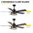 52" Matte Black Farmhouse Ceiling Fan with Light and Remote/APP Control, Caged Ceiling Fan for Bedroom, Living Room