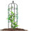 Treillis obélisque noir de jardin de 1,9 m – Treillis tour en plastique léger et antirouille avec sommet en forme d'épée pour plantes grimpantes/fleurs