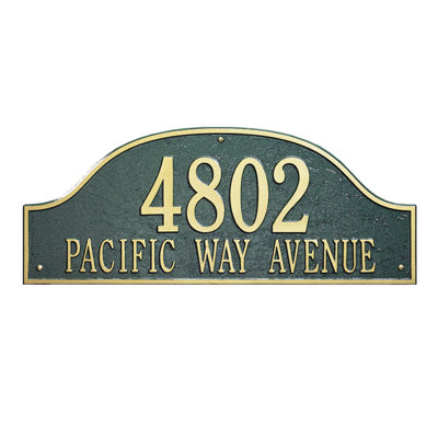 Admiral 2-Line Wall Address Plaque