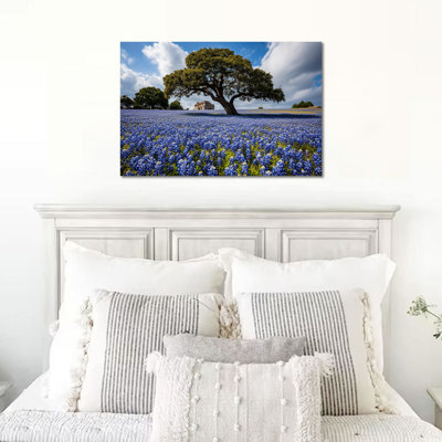  Printemps, toile murale, affiche de photos de la nature pour le salon, peinture de paysage pour la chambre à coucher, grand arbre, estampes d'art encadrées prêtes à être accrochées, 12 po x 16 po