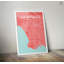 « los angeles city map », reproduction d’impression sur affiche en mer-22633041