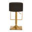 Ainoriitta Swivel Upholstered and Faux Leather Adjustable Height Bar Stool with Stainless Steel Frame-87208051-87208052
