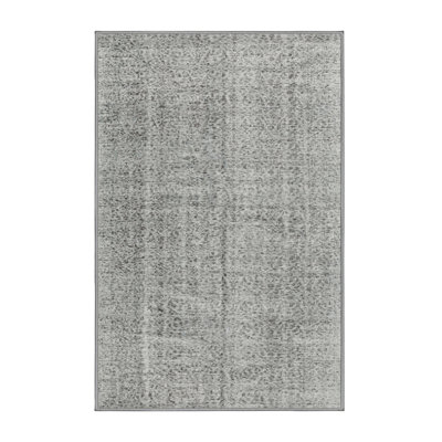 Tapis gris abstrait en laine