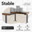 63" X 55" Electric L-Shaped Standing Desk, Height Adjustable Corner Desk With 2 Under Desk Drawers & Open Storage, Sit-Stand Desk With Power Strip Tray & Cable Management-218915333