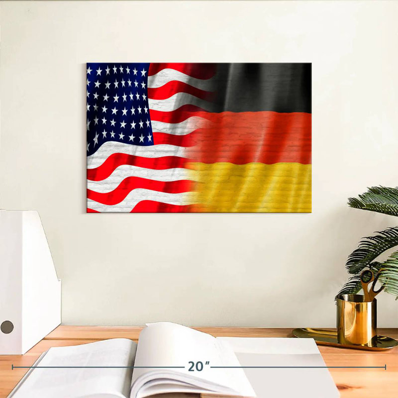 Borges American And German Flag, 8" H x 12" W