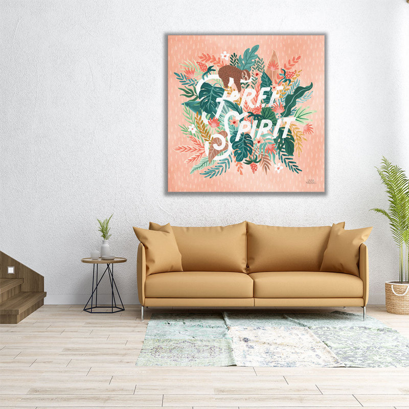 «Jungle Hangout IV», reproduction d'art sur toile, H 12 po x l 12 po
