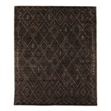 Mansirat Hand Knotted Moroccan Area Rug in Nador Espresso