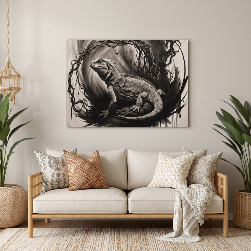 Art mural en métal gris, H 16 po x l 20 po