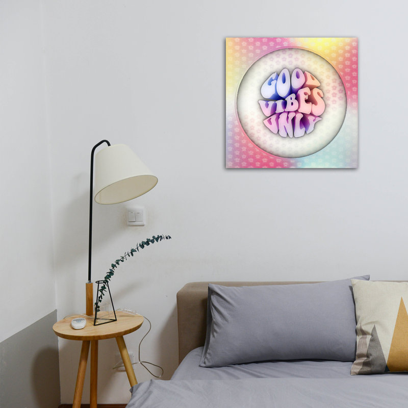 Décoration murale Good Vibes, H 12 po x l 12 po x P 0,2 po