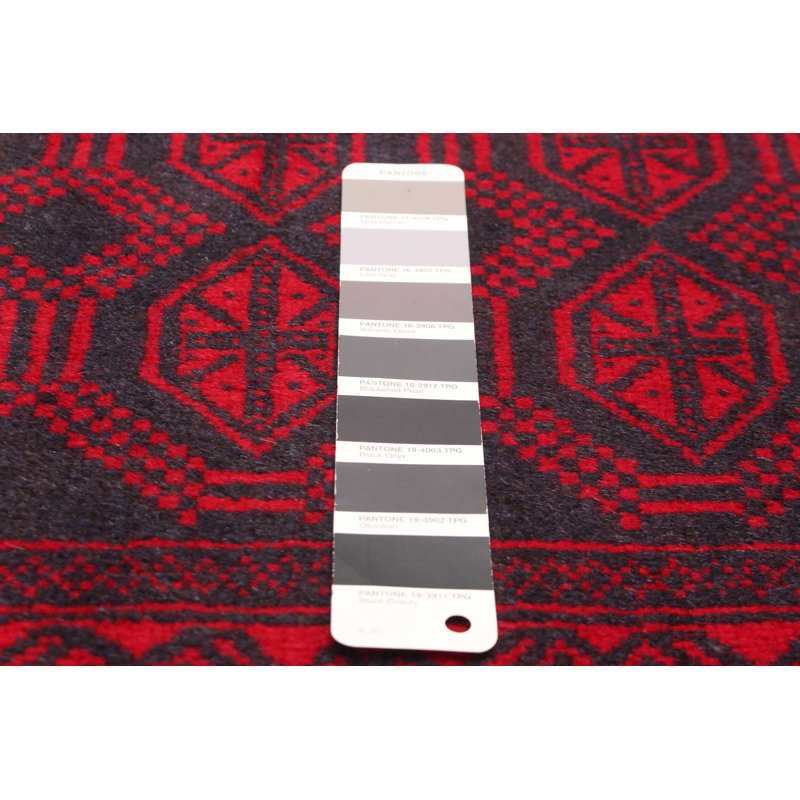 Tapis rouge Teimani 3 pi 7 po x 6 pi 6 po